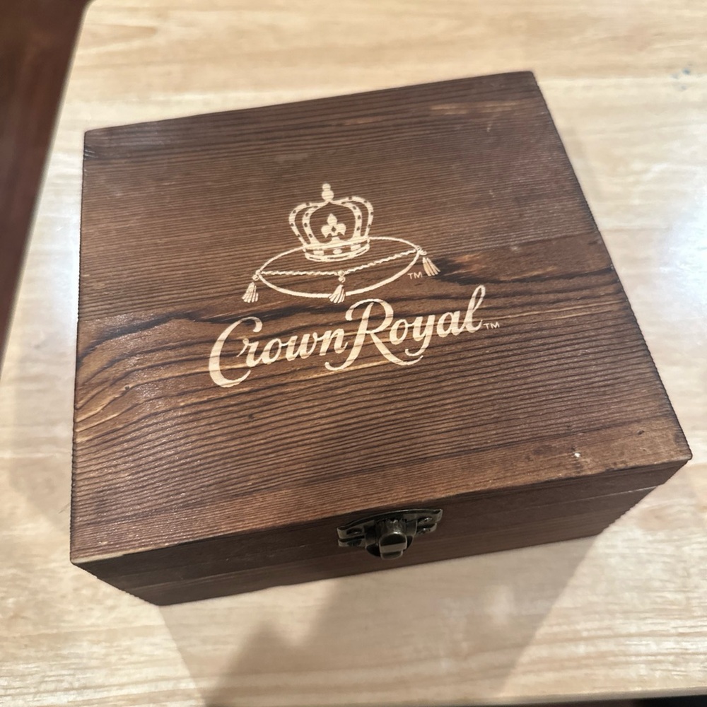 Crown Royal Wooden Box - Brown